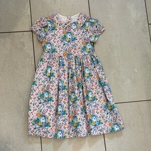 Rachel Riley Pink and Blue Floral Kids Dress